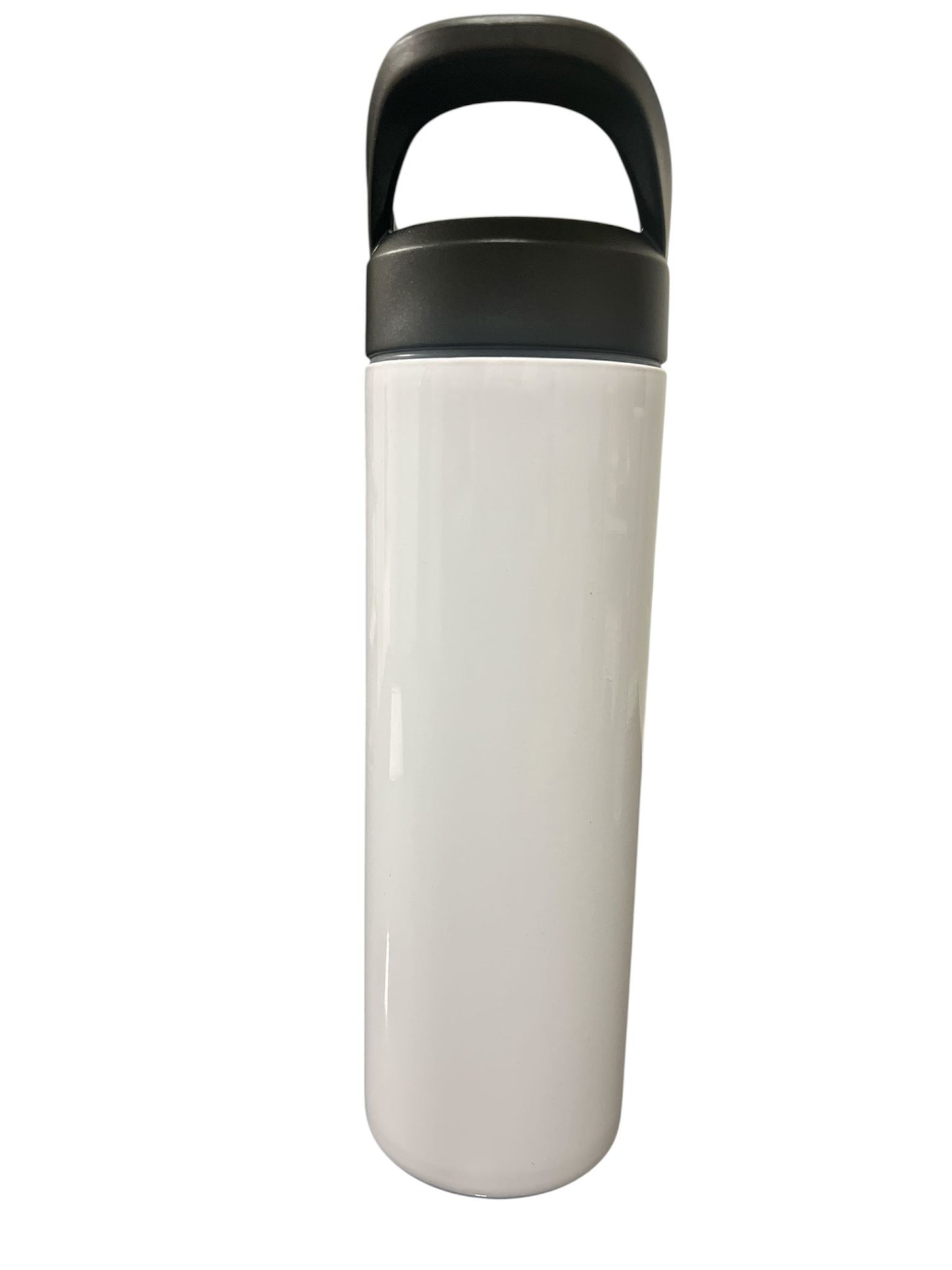 Custom Stainless steel water bottle with straw lid, white, triple-insulated, Personalized design, photo and logo customization 20 oz